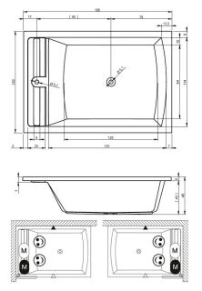 Акриловая ванна Riho Savona B065001005 190х130см белый